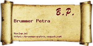 Brummer Petra névjegykártya